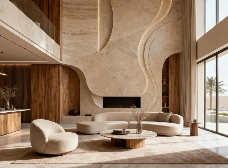 Contemporary Interior Design Ideas Featuring Premium Travertine