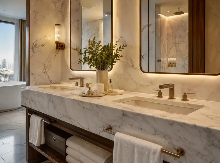 Custom Marble Vanity Tops for Residential and Hospitality Projects